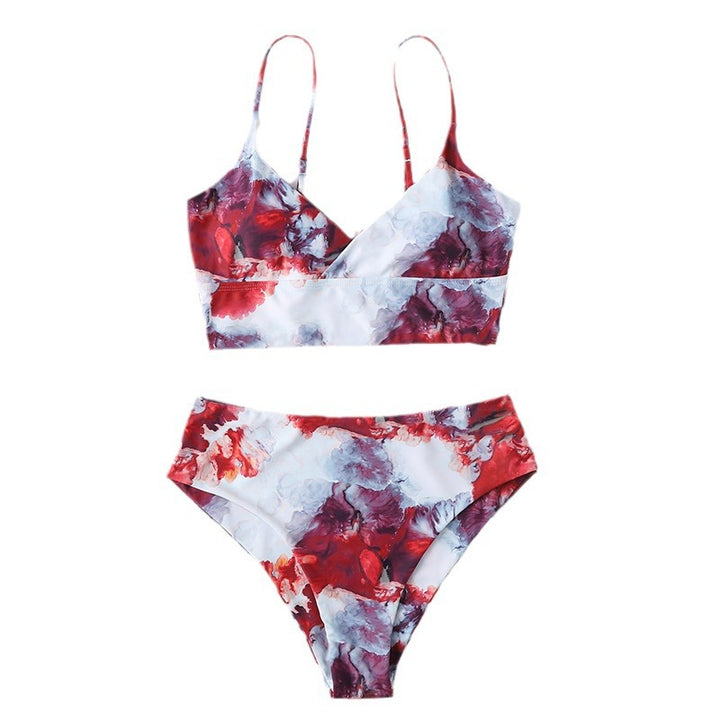Kvinder Kunstnerisk Tryk Bralette Bikini Sæt Stilla