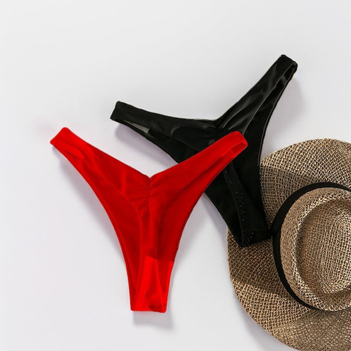 Dame Bikini-bukser med høj benudskæring og elegant snit Skovae