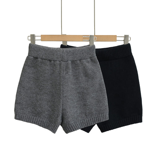 Dame Relaxed Strikkeshorts med elastisk talje Stilla