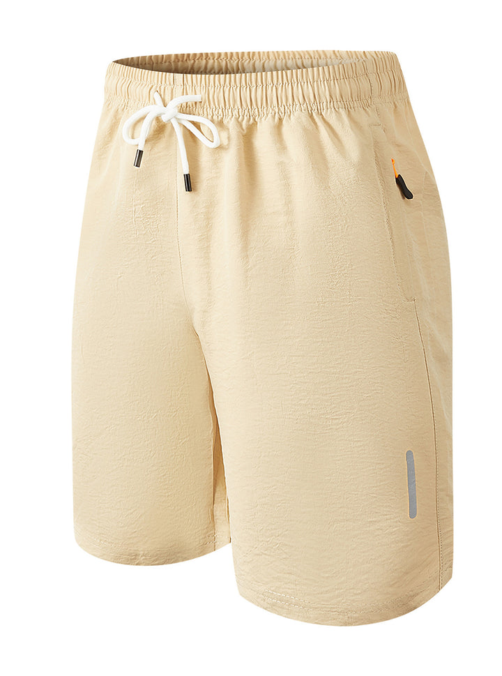Herrer nan ultralet hurtigtørrende sports- og badshorts med elastisk bund snøre lynlåslomme og reflekterende detalje Skovae