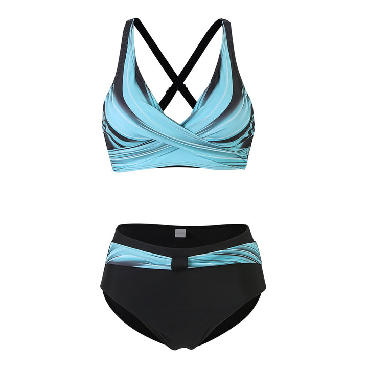 Dame Sportsligt Bikini-Sæt med trendet snit og moderne grafikdesign Skovae