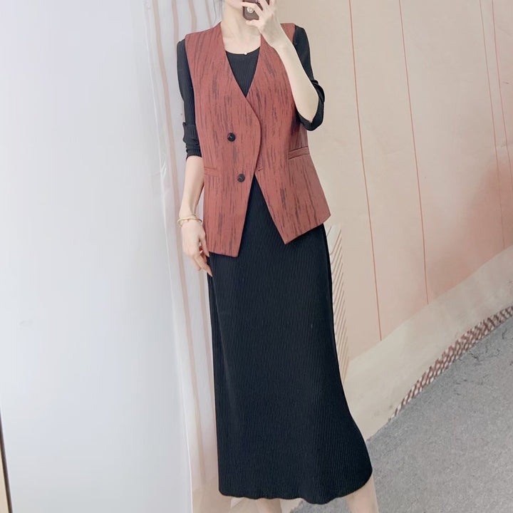 Dame mode veste med to-knap design Stilla