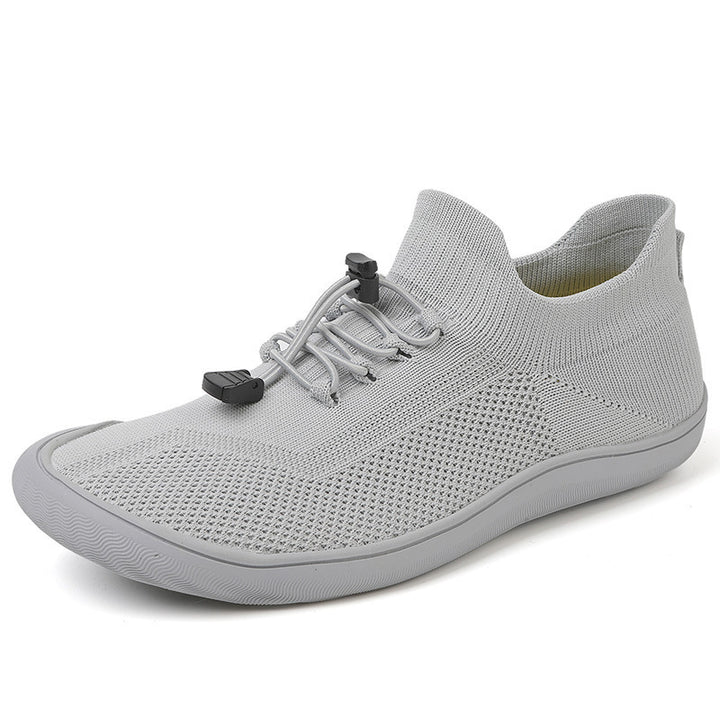 Unisex nan slank strik slip-on træner med justerbar snøring og ultra fleksibel minimal sål Skovae