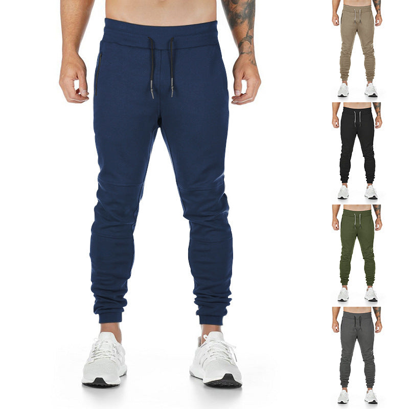 Herrer nan smal skåret sport-joggingbukser med ergonomiske knæindsatser, komfortbund og snøre Skovae