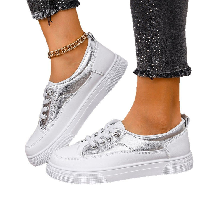 Dame mode Sneakers med elegant Metallic-applikation Stilla
