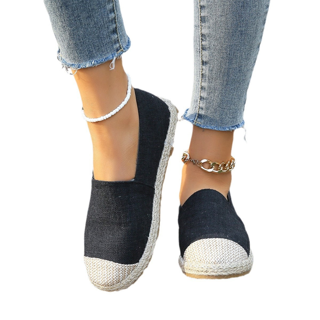 Dame Espadrillos med holdbar jute-sål og enkelt design Stilla