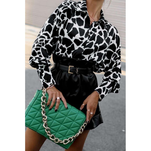 Dame Oversized Bluse med elegant blomsterdesign Stilla