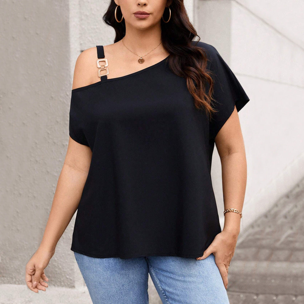 Dame afslappet top med asymmetrisk stropdesign Stilla