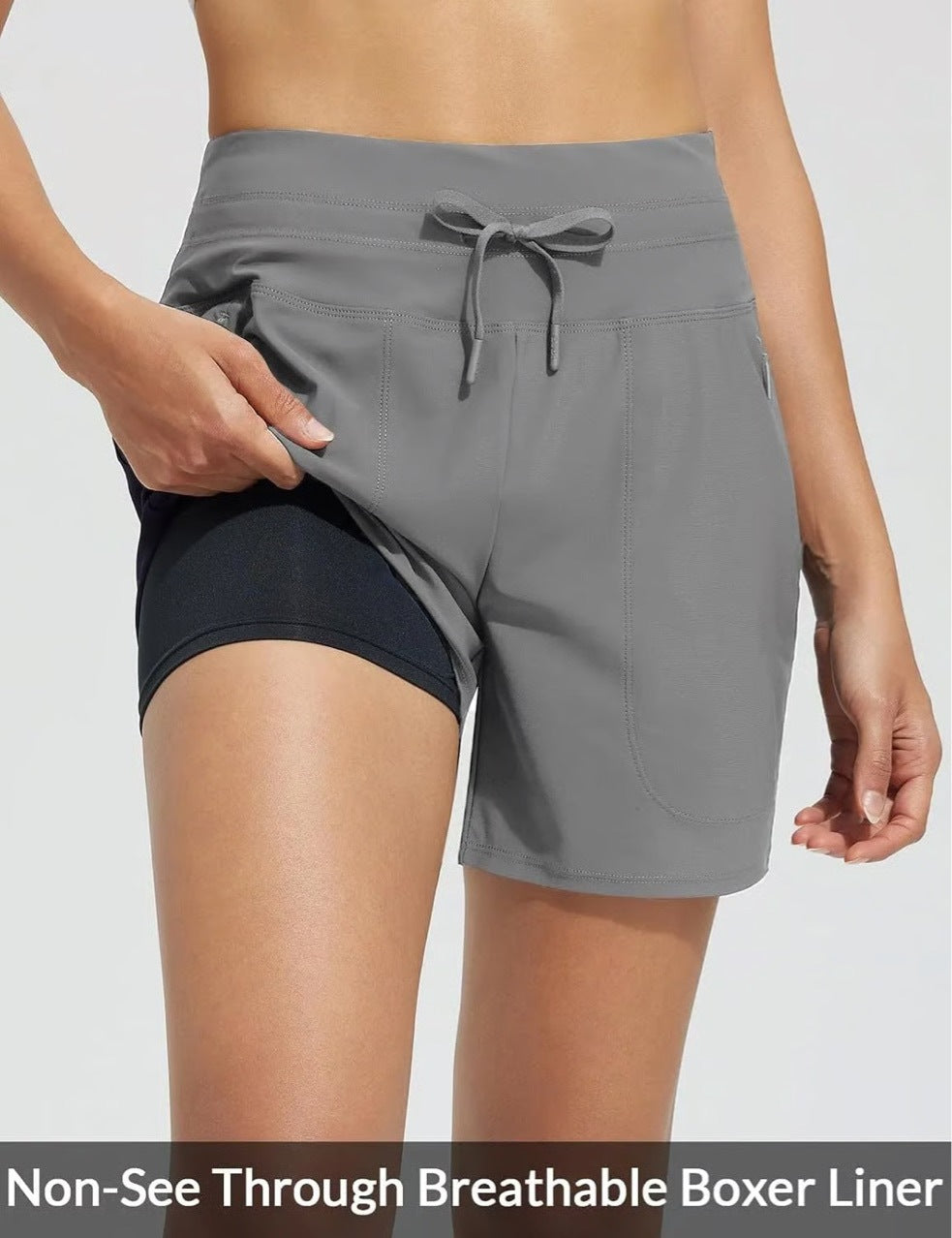 Dame Performance aktive shorts med integreret boxershorts-fôr Stilla