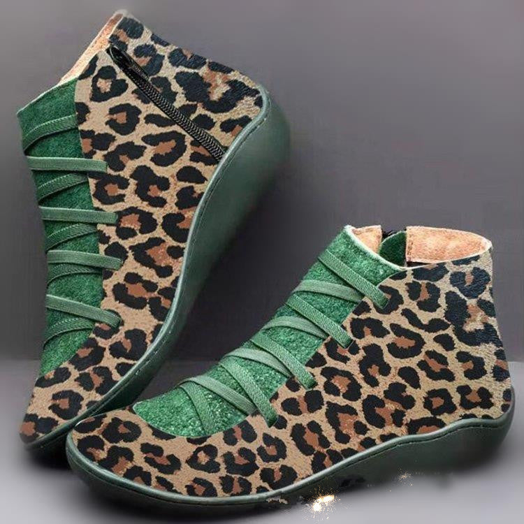 Dame nan ankelhøj blødt læder sneakerboot med sidelukning elastisk dekorativ snørebånd og ergonomisk komfortsål Skovae