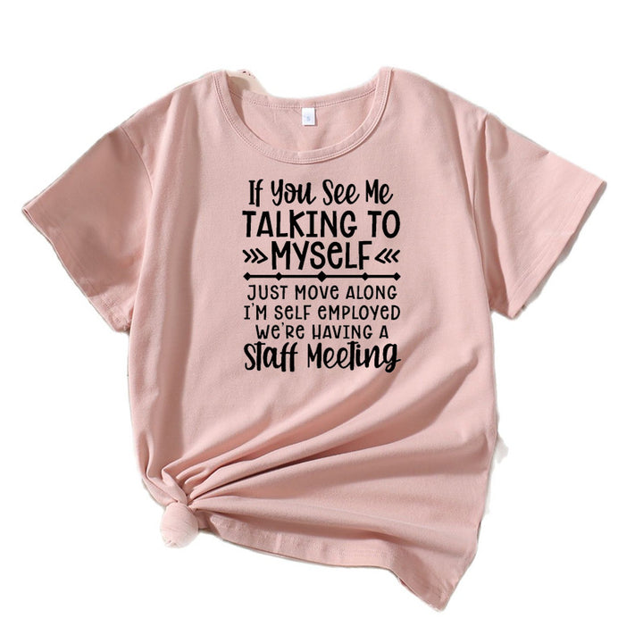 Dame Fritid Selvstændig Citat T-Shirt Stilla