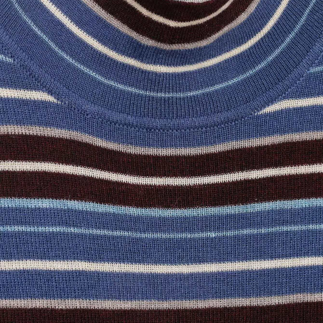 Kvinders turtleneck sweater med moderigtig stribet design Stilla