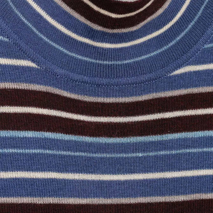 Kvinders turtleneck sweater med moderigtig stribet design Stilla