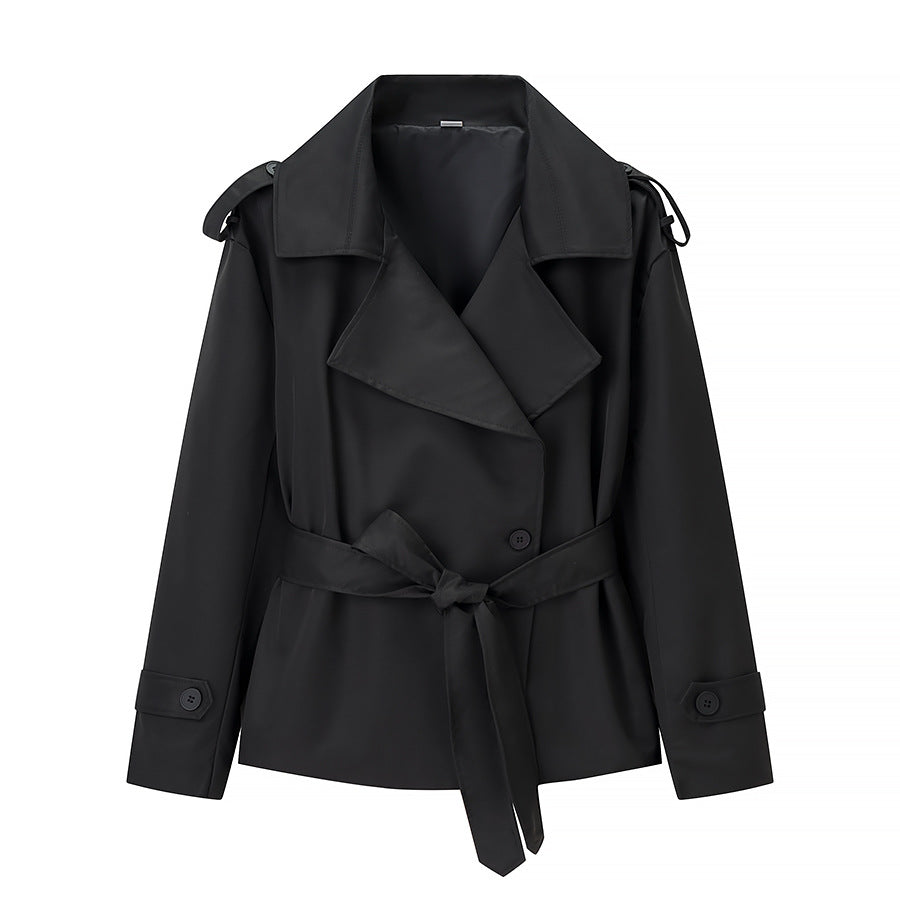 Kvinders Elegant Trench Coat med Bælte og Bred Krave Stilla