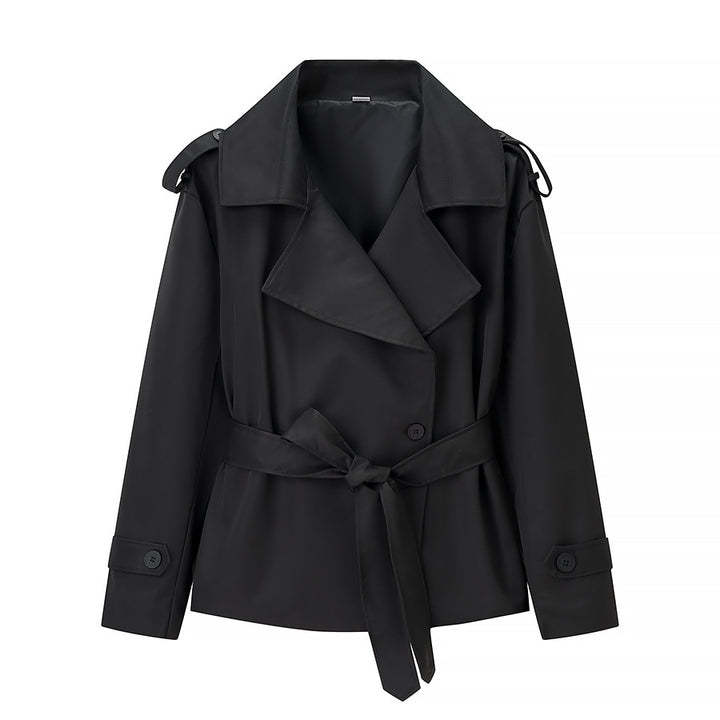 Kvinders Elegant Trench Coat med Bælte og Bred Krave Stilla