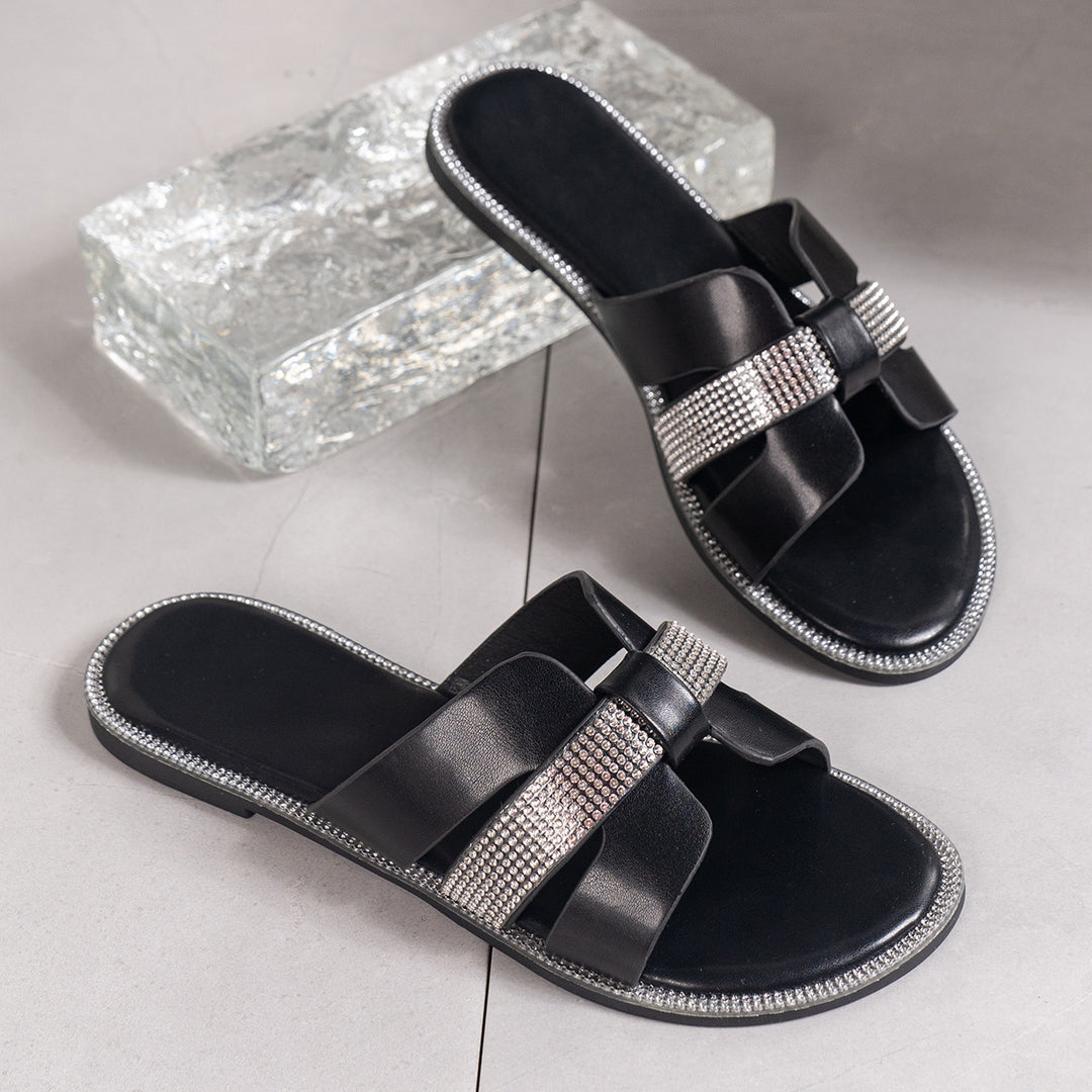 Dame elegante slippers med glamorøs rhinsten Stilla