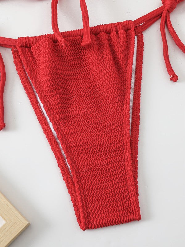 Dame Hæklet Tie-Front Bikini Sæt Stilla