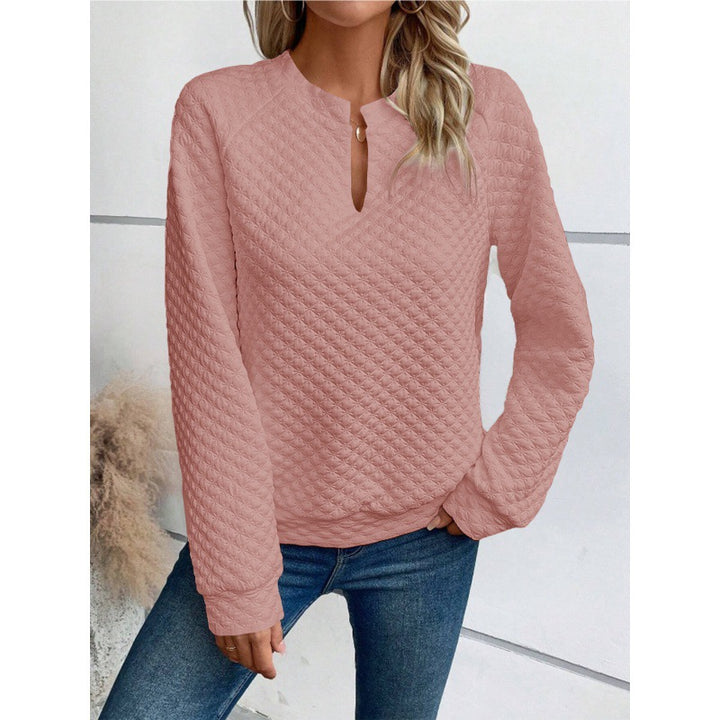 Damer quiltet pullover med slids Stilla