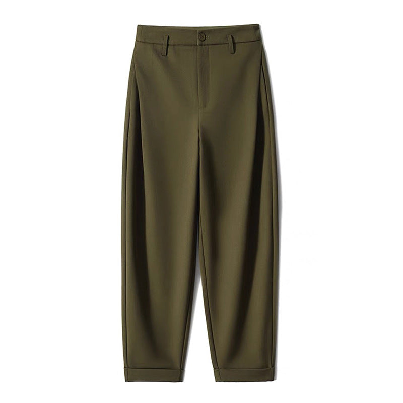 Damevidde Chino-bukser med elegante folder og høj talje Stilla