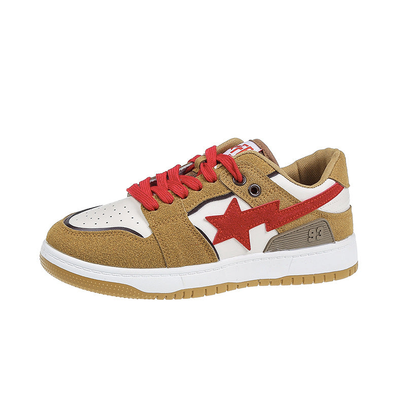 Dame Mode Sneakers i ruskind med trendy stjernedetalje Stilla