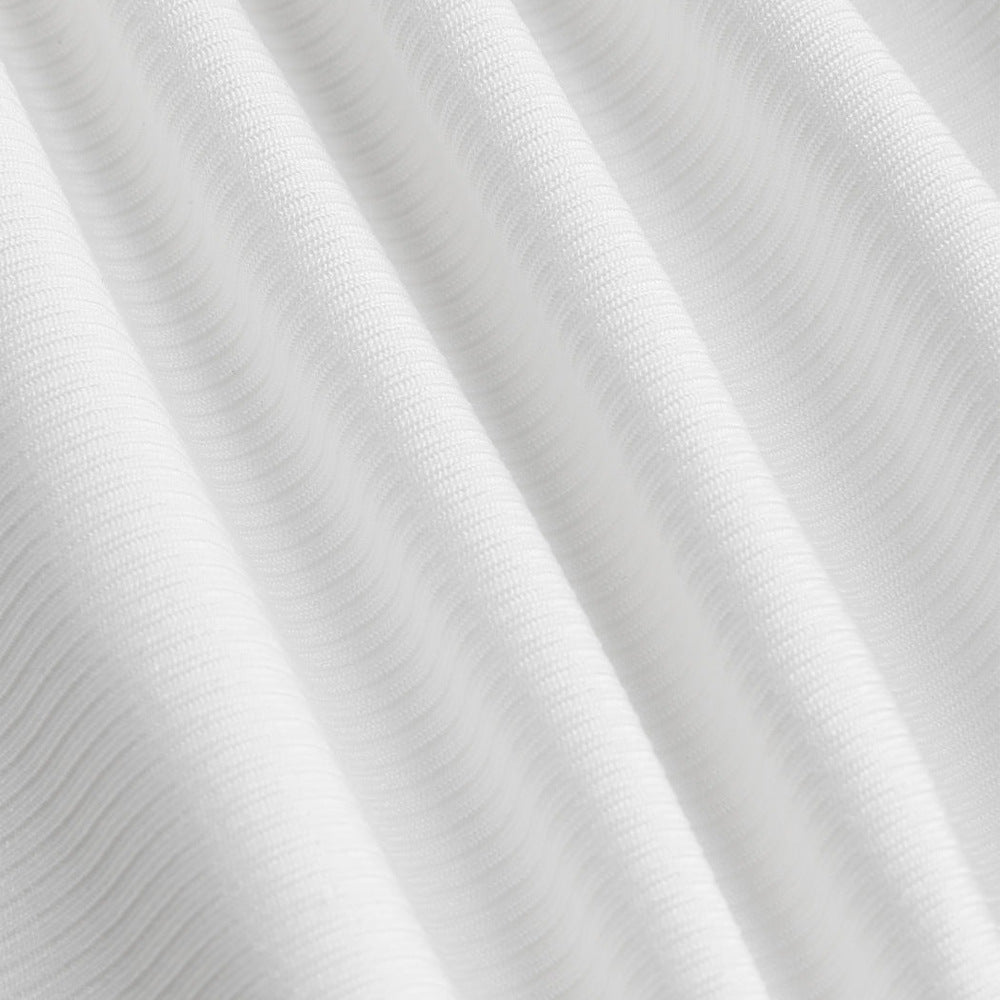 Kvinders cropped langærmet skjorte med sofistikeret draperingsdesign og mode rund halsudskæring Stilla