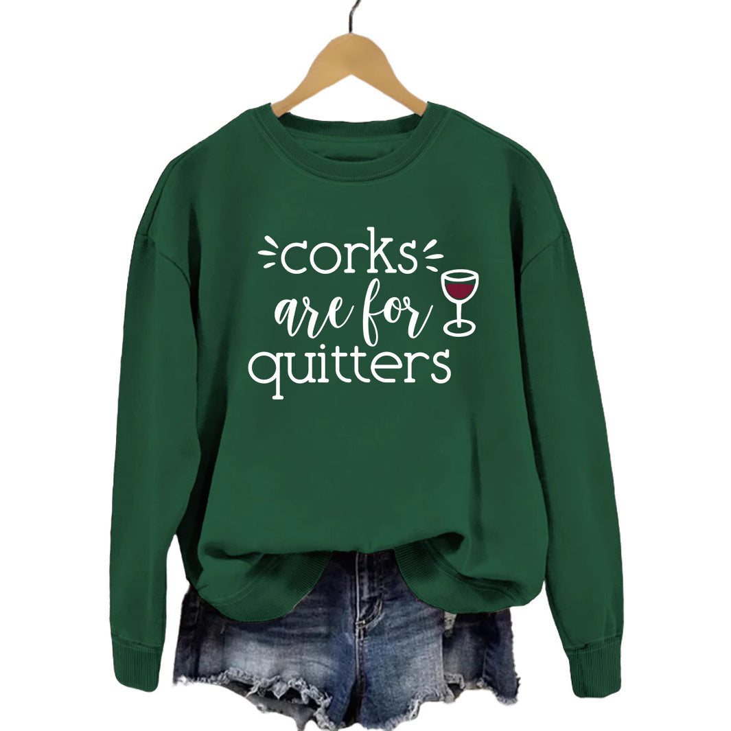 Kvinders sweatshirt med kreativt slogan og afslappet snit Stilla