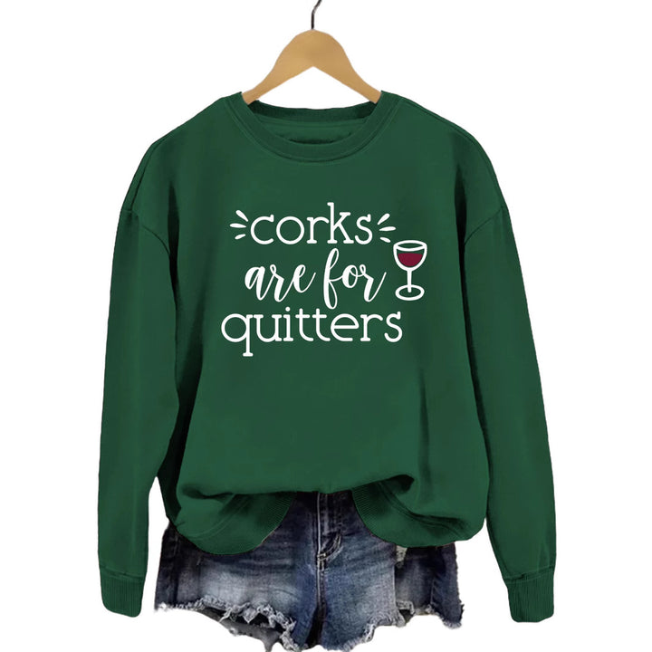 Kvinders sweatshirt med kreativt slogan og afslappet snit Stilla