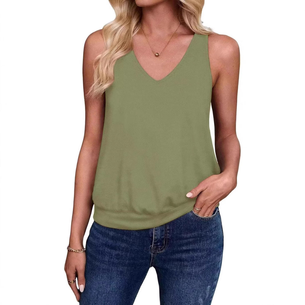 Dame Fritids V-Hals Tanktop Stilla