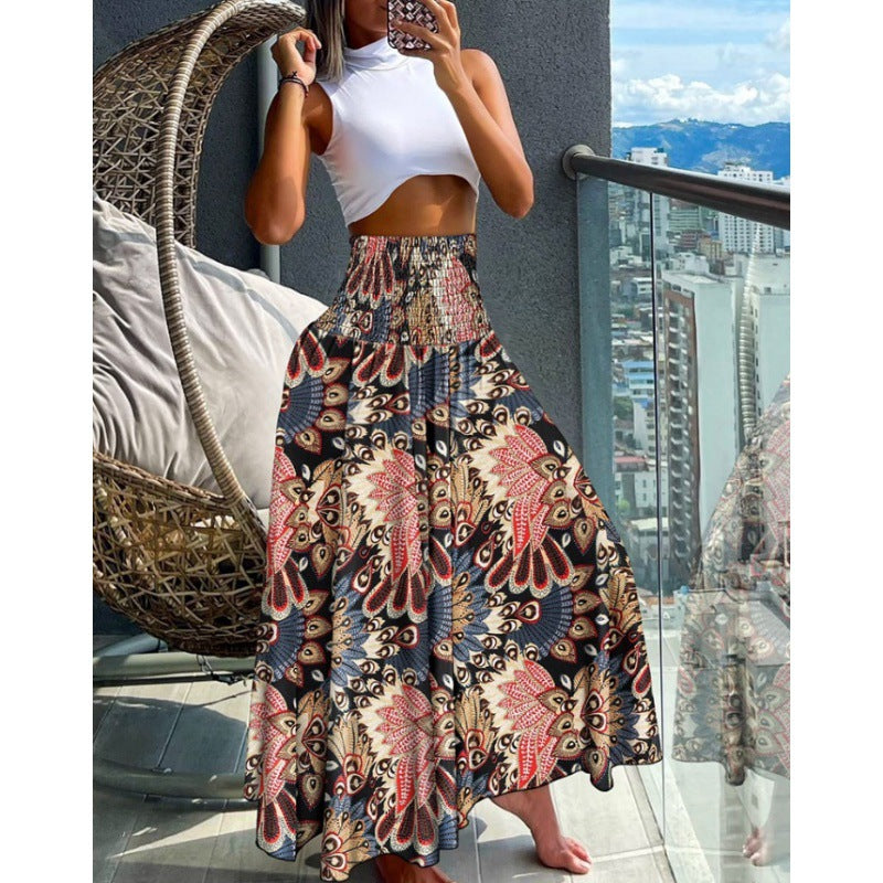 Kvinder Bohemian Maxi Skirt Stilla