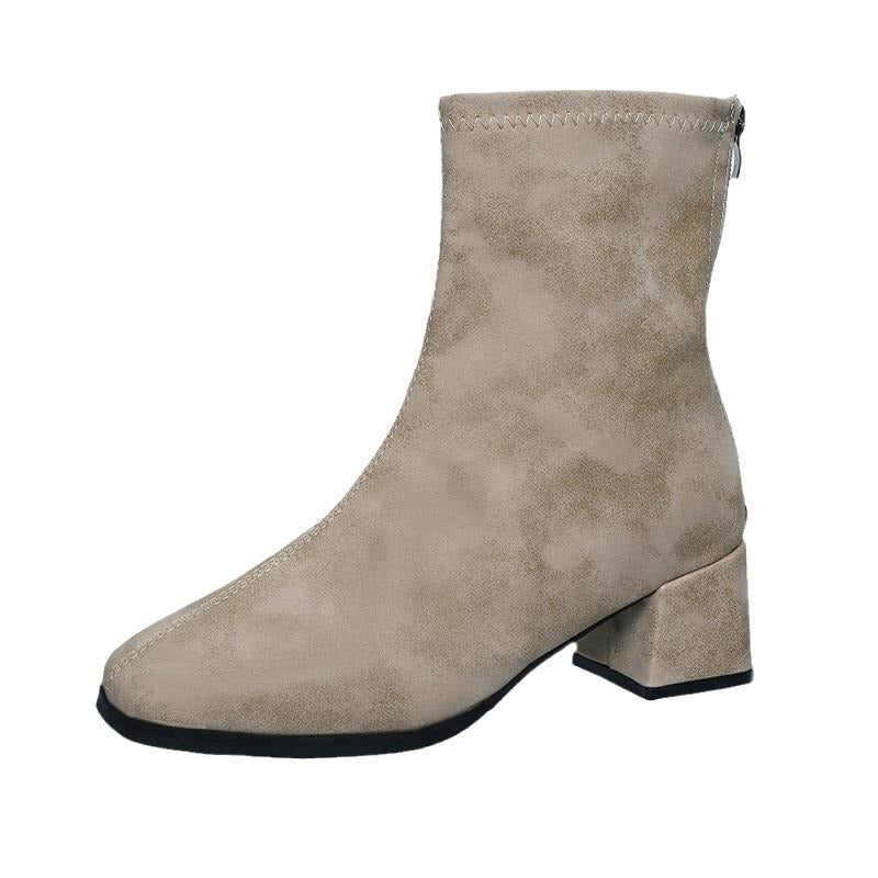 Dame elegante Ankle Boots med robust blokhæl og moderne snit Stilla