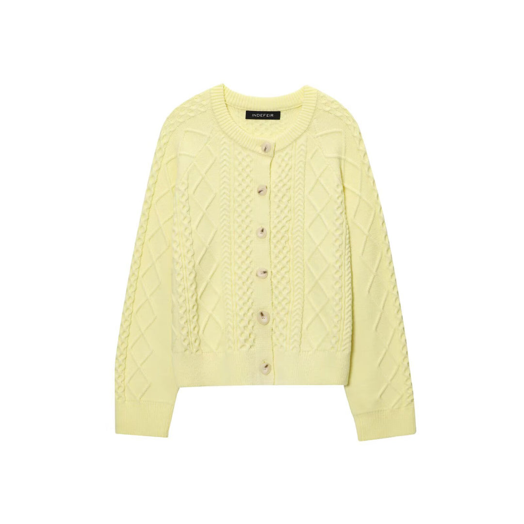 Dame Grovstrik Cardigan Stilla