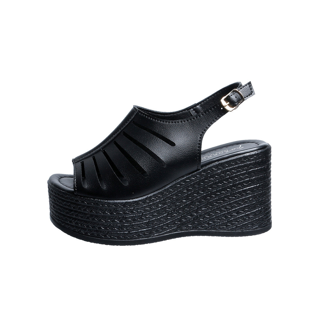 Dame Wedge-sandaler med luftig snit og komfortabel plateau Stilla