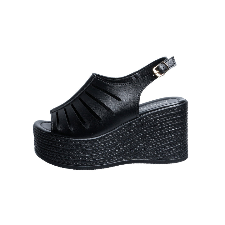 Dame Wedge-sandaler med luftig snit og komfortabel plateau Stilla