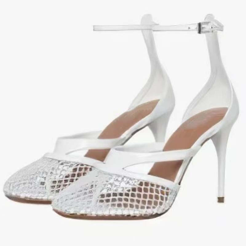 Femme Strappy High Heel Sandaler med gennemsigtig accent Stilla