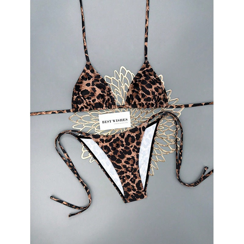 Dame Triangel-Bikini med dyreprint Skovae