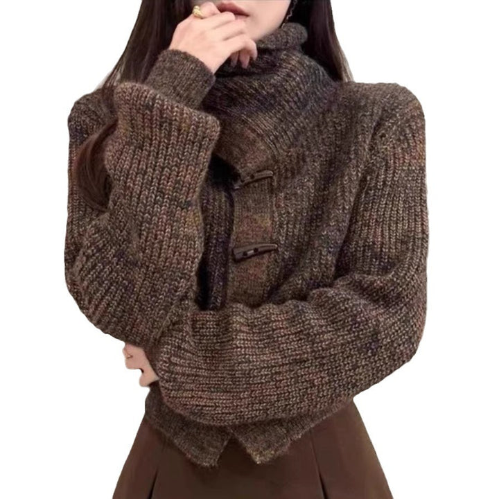 Kvinders cardigan med moderigtig krave og twist-lukning Stilla