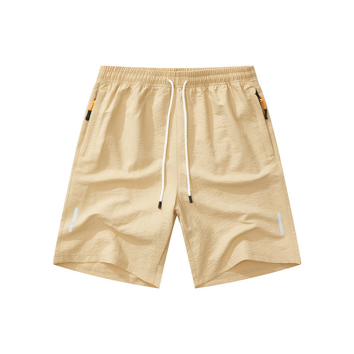 Herrer nan ultralet hurtigtørrende sports- og badshorts med elastisk bund snøre lynlåslomme og reflekterende detalje Skovae