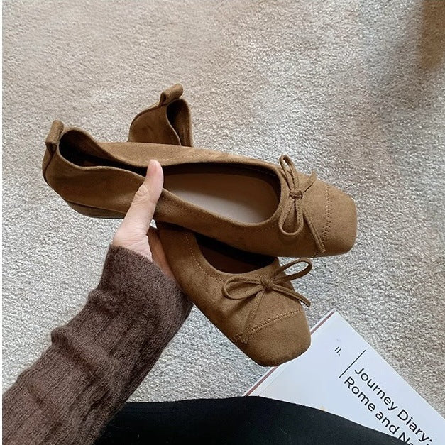 Femme Bue Detalje Slip-On Ballet Flats Stilla
