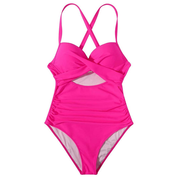 Femme Cut-Out Krydsryg Énstyks Badedragt Stilla