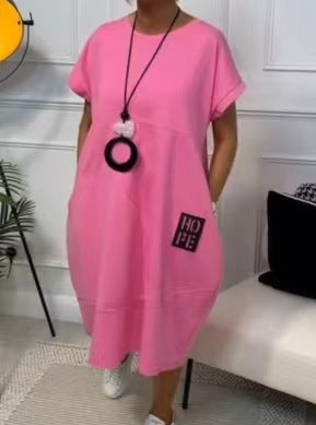 Dame afslappet Sweatdress med praktiske lommer og moderne skrift Stilla