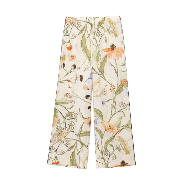 Dame Palazzo-bukser med blomsterprint Skovae