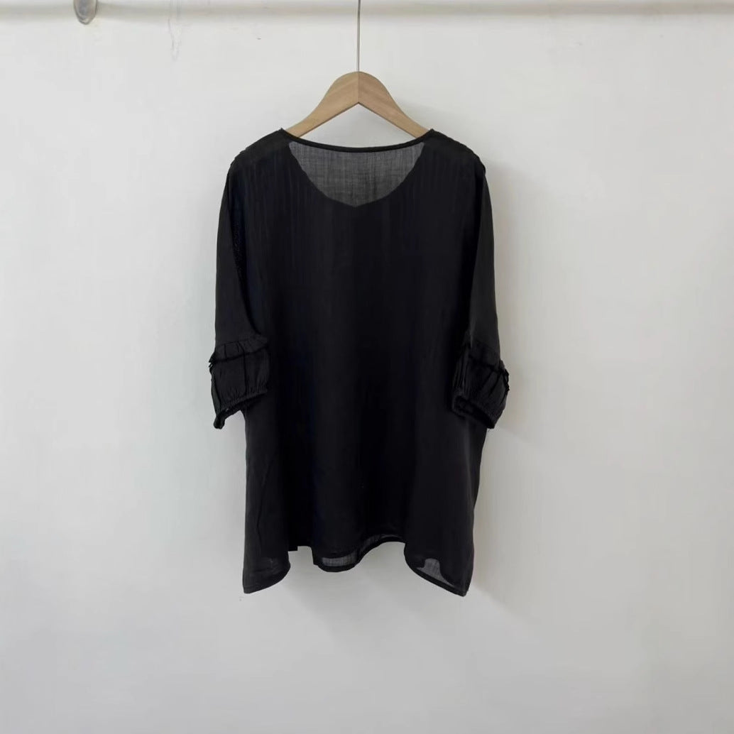 Femme Afslappet pasform Faldet knapbluse Stilla