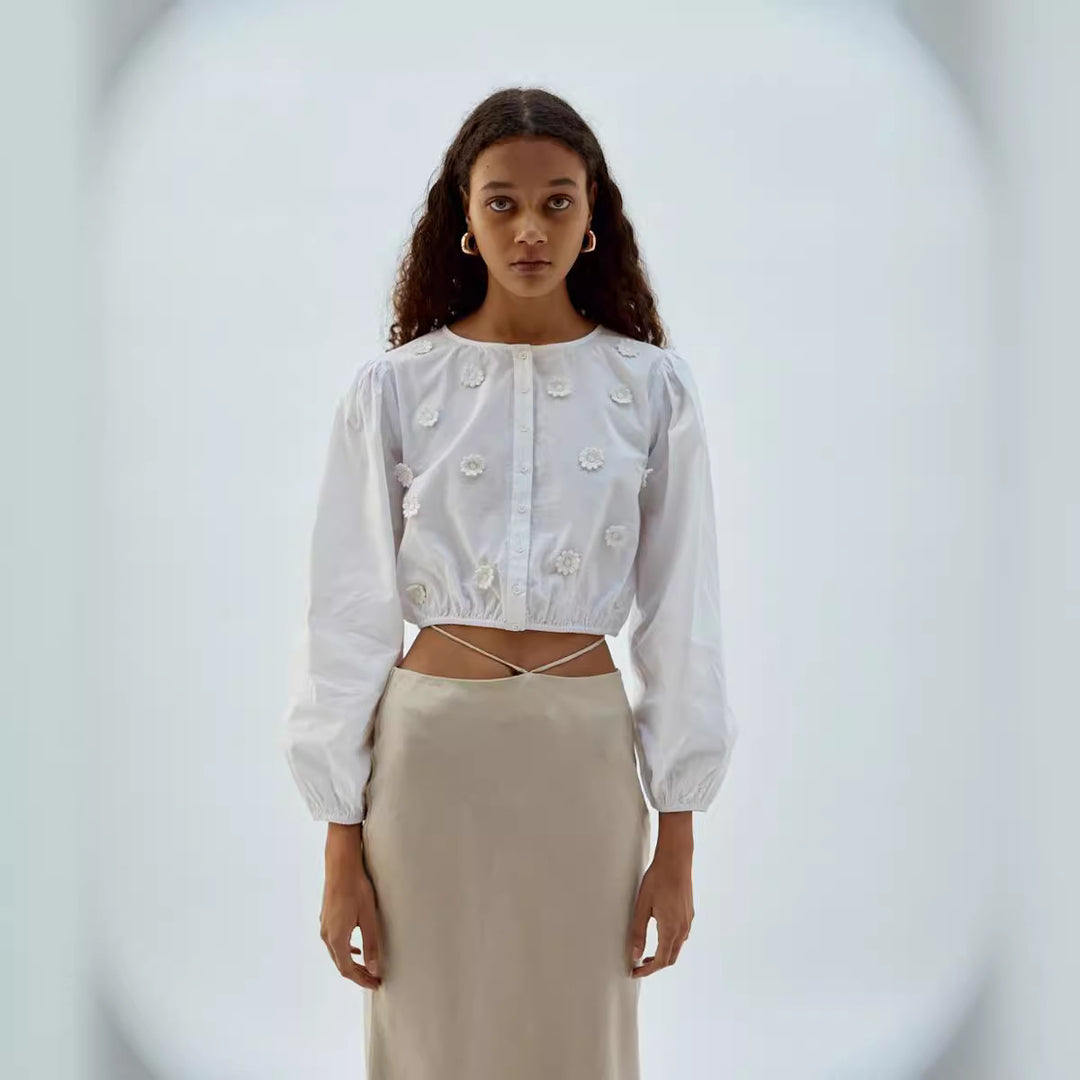 Dame Midi-nederdel med innovativt indpakningsdesign og feminine detaljer Stilla