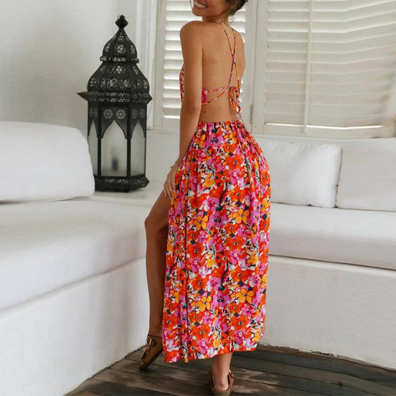 Dame Maxi Kjole med Blomsterprint Stilla