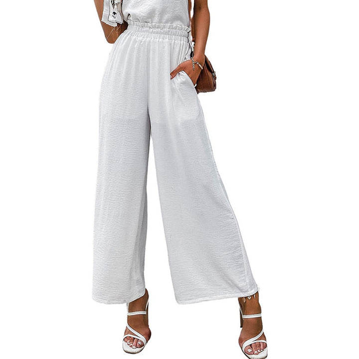Dame Elegant og vid sommerbuks med elastisk talje Stilla