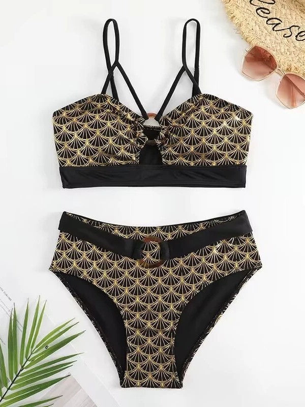Dame Højbinding Bikini Sæt med Strop BH Design Stilla