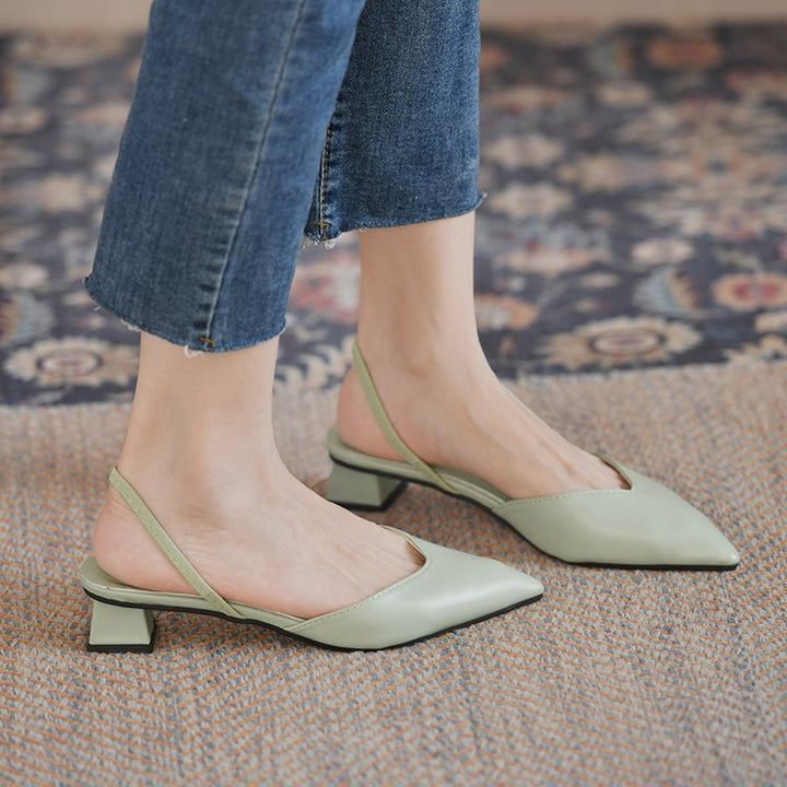 Dame elegante Slingback Pumps med spids tåområde Stilla