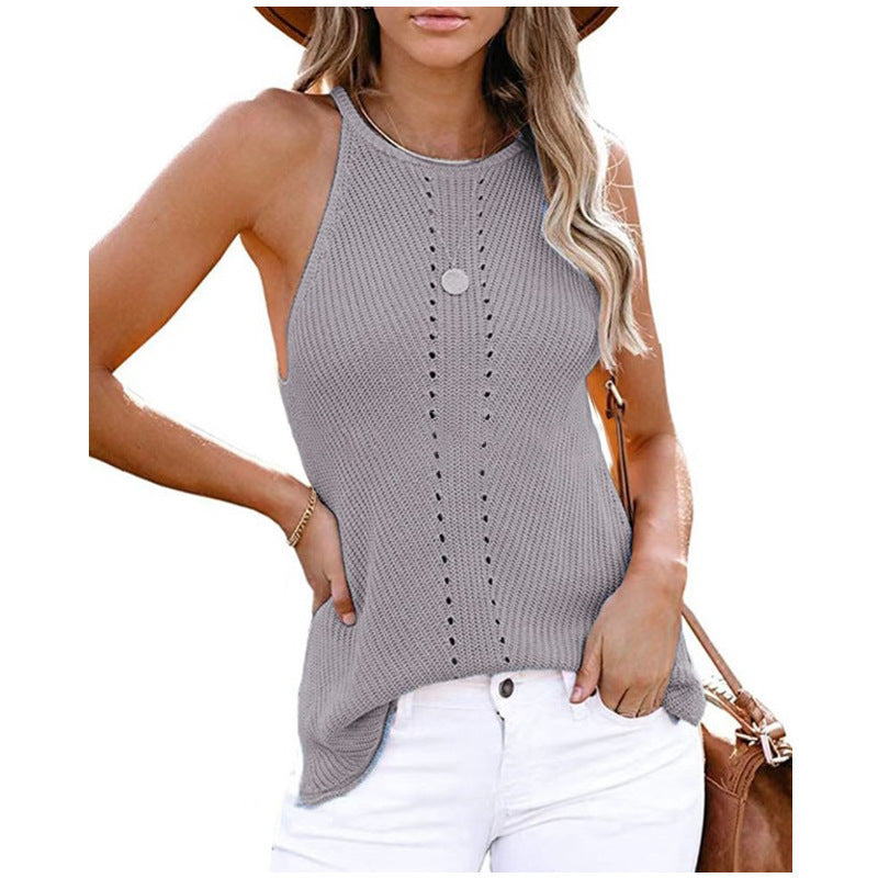 Dame Åben ryg Strik tanktop Stilla