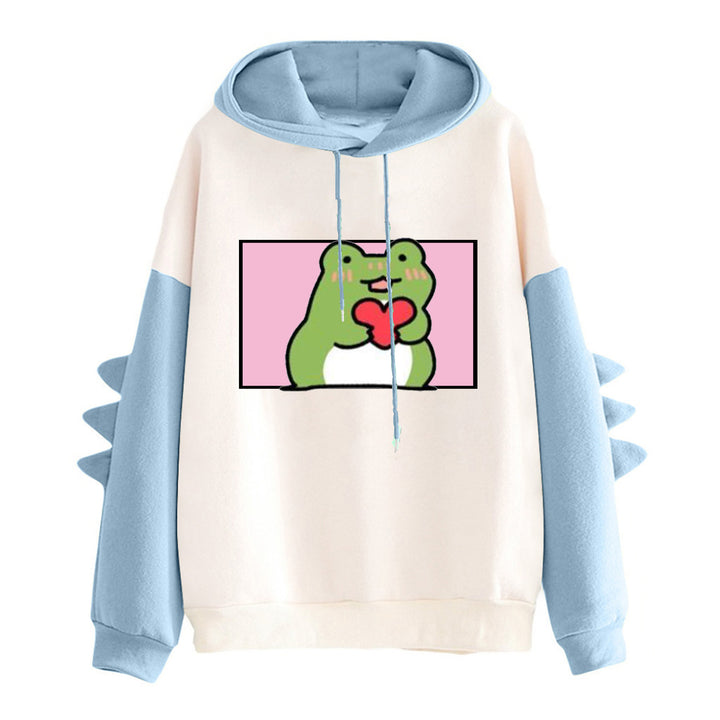 Dame Hoodie med venlig frø design Stilla