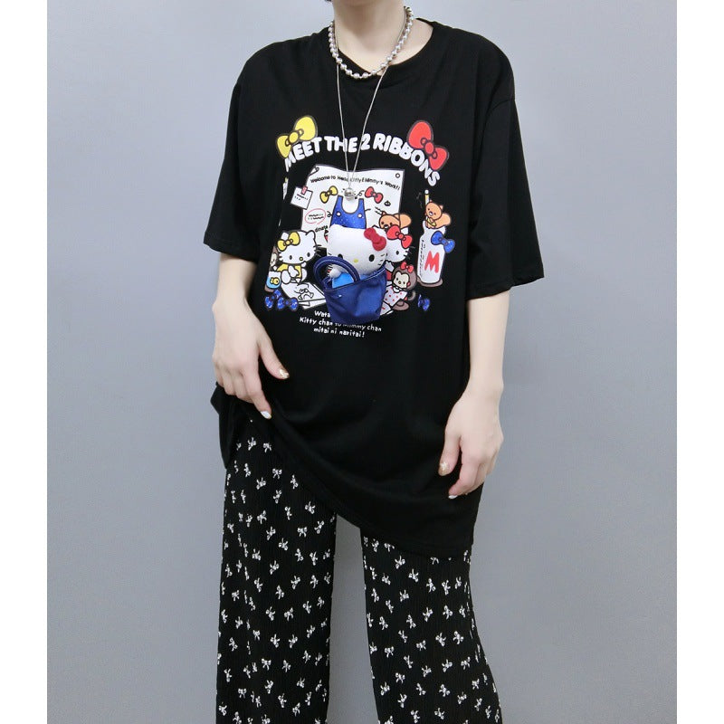 Kvinder Grafik Oversized T-shirt Stilla